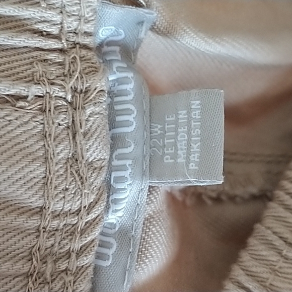 Woman Within Elastic Waist Pull On Khaki Pants 22W Petite - Picture 7 of 9